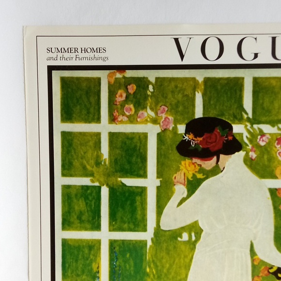 VINTAGE VOGUE POSTER SUMMER HOMES AND THEIR FURNISHINGS MAY 15 1913 - Picture 2 of 10
